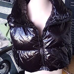 Hot & Delicious Black Puffer Jacket Sleek Quilted Design